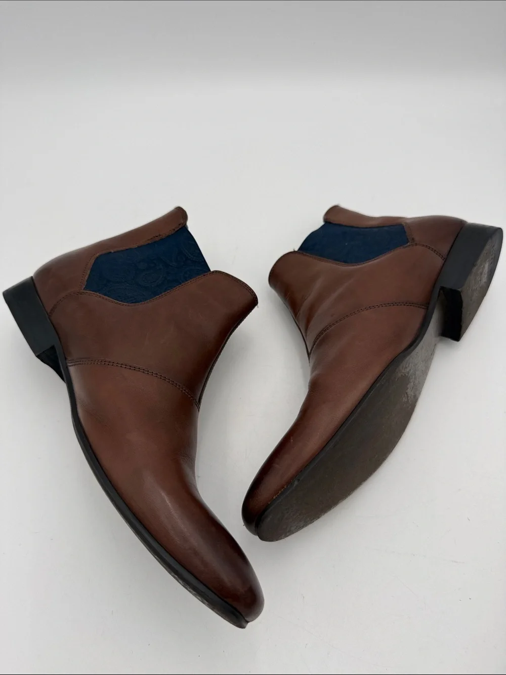 Ted baker Men's Brown Leather Chelsea Boots - Classic Formal Slip-On office